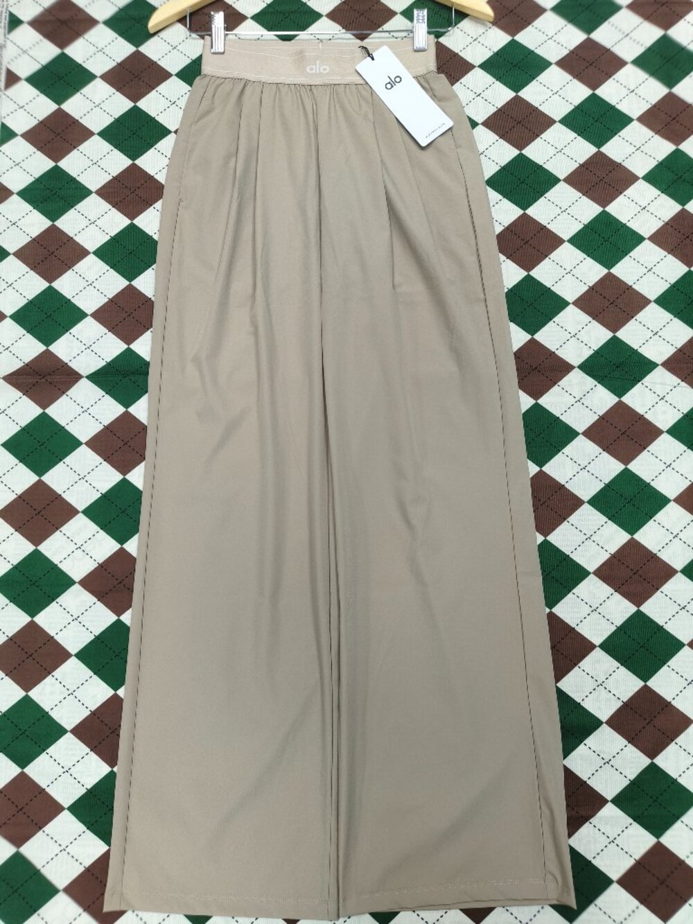 Alo Yoga High or Low Rise Suit Up Trouser💛Gravel Color Regular Length🧡NWT - Picture 2 of 9